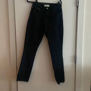 Skinny high rise jeans black wash